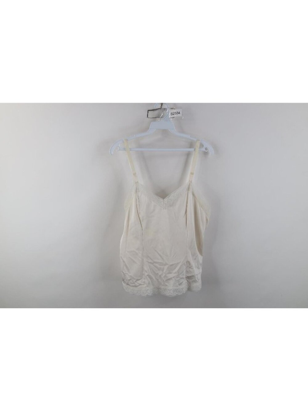 Vintage 70s Babydoll Womens Large Lace Flower Cami Tank Top Lingerie Shirt USA